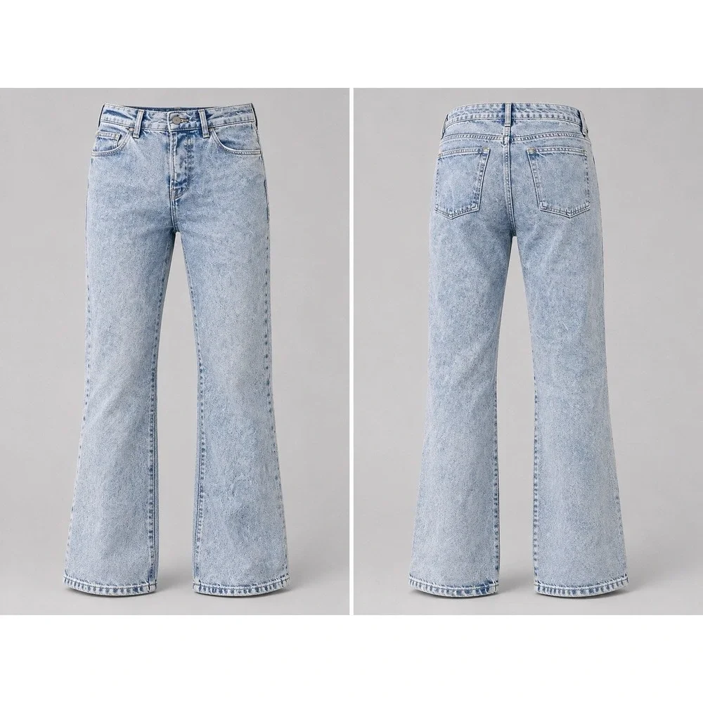 Good American Good Legs Flare Jeans Womens 8/29  Blue High Rise Stretch Denim Y